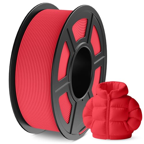 Image of JAYO Matte PLA 3D Printer Filament 1.75mm Red, Matte Surface Conceals Layer Lines Filament, 1.1kg (2.42 lbs) Spool, Accuracy + /- 0.02 mm, Fit Most FDM Printers