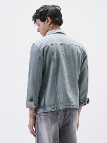 Image of Urbano Fashion Men's Regular Fit Washed Full Sleeve Denim Jacket