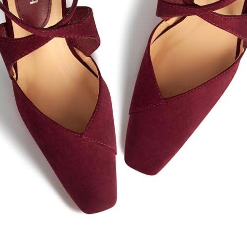 Womens Closed Toe Heels Pointed Toe Ankle Strap Pumps Slingback High Heel Sandals Strappy Dress Shoes2