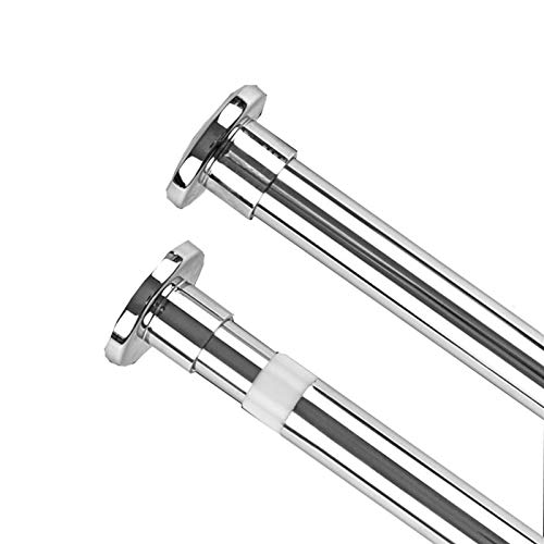 Tringle à rideau de douche télescopique sans perçage acier inoxydable barre vêtements dressing