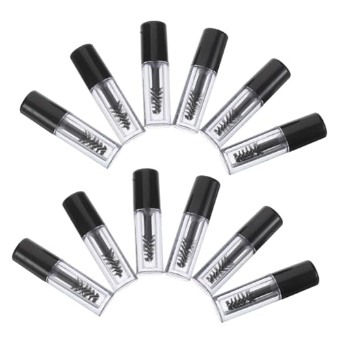 Mikinona 12 Piezas Tubos de Rímel Vacíos Mini con Cepillo Precisión Recargables para Maquillaje Portátil y Diario