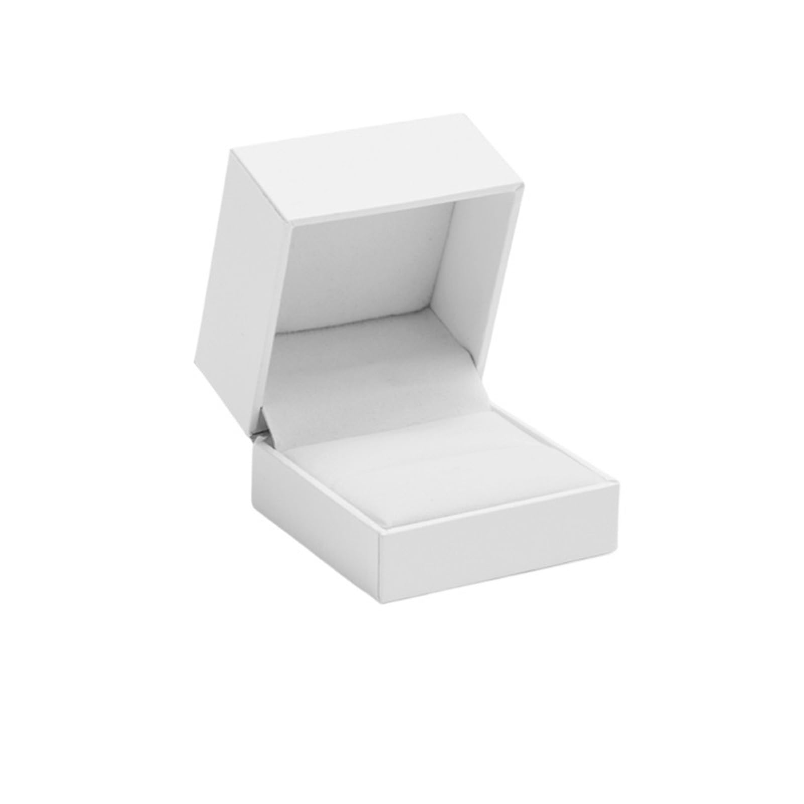 WWYYZAYC White Leatherette Paper Jewelry Box Velvet Insert Ring Necklace Pendant Bracelet Chain Packaging Showcase(Color01)