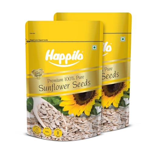 Image of Happilo Premium Raw Sunflower Seeds 250g (Pack of 2) | No Shell | Protein & Fiber Rich Superfood | Healthy Snacks for Weight Management & Diet Food