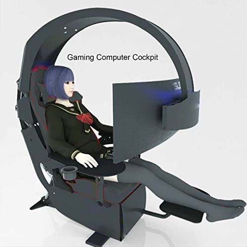 Family Gaming Chair with Zero Gravity/Ergonomic Design Adjustable Screen Height Comfortable Racing Simulator Game Chair White 5 Screens - Image 6