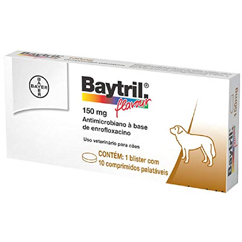 Antibiótico Baytril Bayer Flavour 150mg, 10 Comprimidos