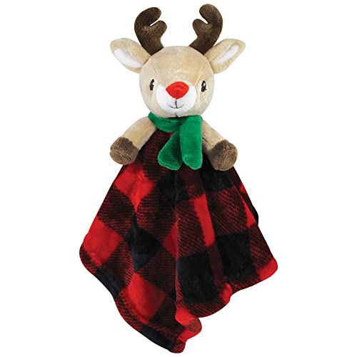 Image of Hudson Baby Unisex Baby Plush Blanket with Security Blanket, Rudolph, One Size (Pack of 2)