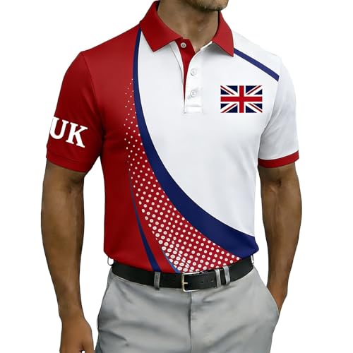 Polo de golf anti-transpiration homme haut respirant jaune imprimé coupe regular fit