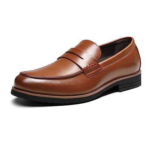 Bruno Marc Men's Dress Slip-on Penny Loafers Business Formal Shoes 12 Brown