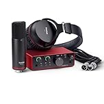 Focusrite Scarlett Solo Studio 4th Gen USB Audio Interface Bundle for the Songwriter, Guitarist or Vocalist with Condenser Microphone and Headphones for Recording, Songwriting, and Podcasting