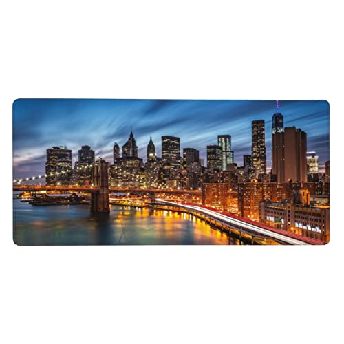 Tapis de souris de jeu New York 90x40 cm antidérapant pour le bureau
