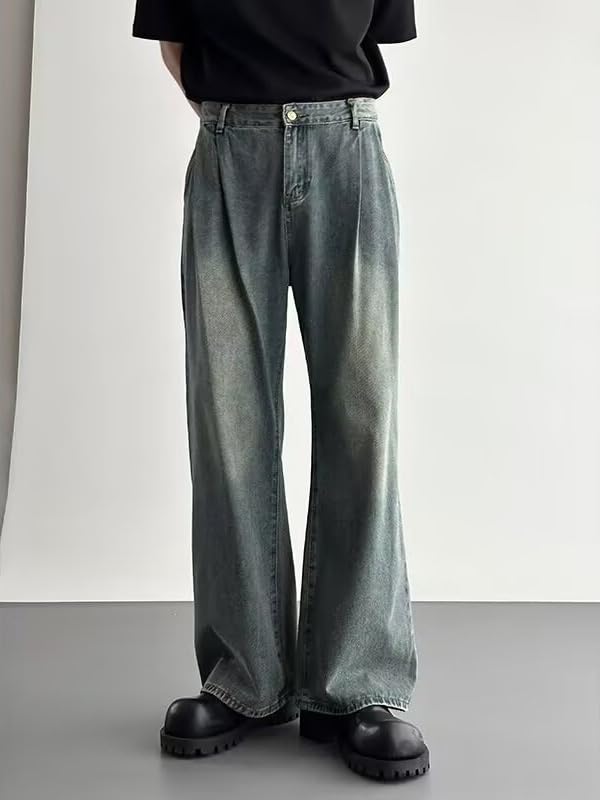 Hong Kong Style Summer Retro Denim Long Pants for Men2