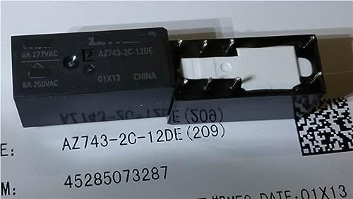 Relé electromecánico AZ743-2C-12DE de 8 pines y doble circuito con 12V