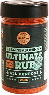 Ultimate Rub BBQ All Purpose Seasoning - 100% Natural and Universal BBQ Seasoning - Flavourful All-Round Blend of Spices for Amazing Beef, Pork, Poultry, Vegetable BBQ Dishes - Large Jar (230g)
