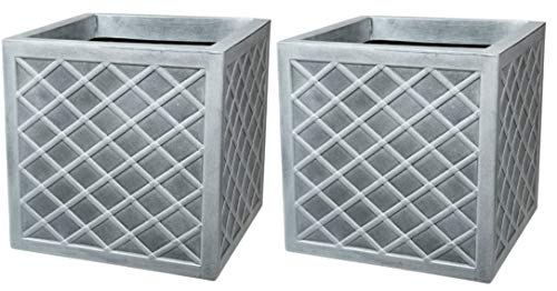 2 x Square Lazio Slate Grey 32