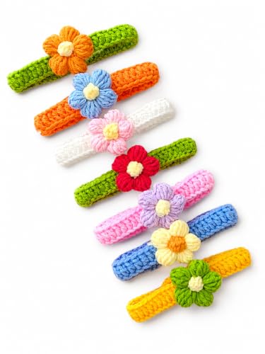 Image of Radhvini Collection Handmade Round Crochet Rakhi | Decorative Cotton Rakhi for Brother Pack Of 7