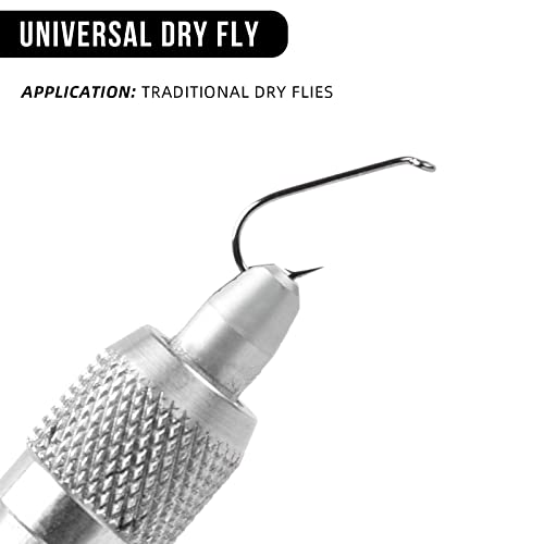 Image of SF #12 Universal Standard Dry Fly Tying Hook Ultra Sharp Micro Barbed Black Nickel High Carbon Steel for Traditional Dry Flies with Mini Box 100Pcs