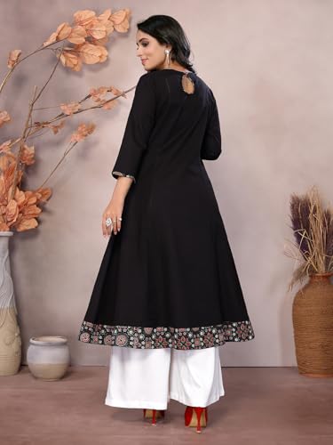 Image of rangita Women's Cotton Regular Fit Casual Kurta