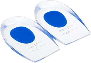 Gel Silicone Heel Cups/Pads - 1 Pair Heel Lifts for Achilles Tendonitis, Shoe Wedge Inserts for Plantar Fasciitis, Sore Heel, Bone Spur, Foot Pain Relief Support, Comfort Cushion Insoles for Women/Men