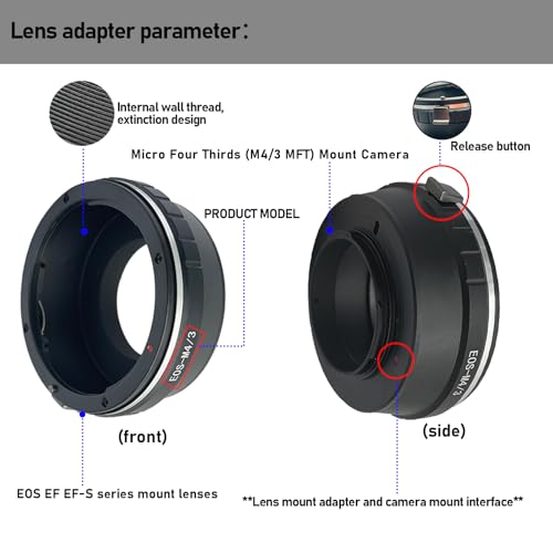 Bague objectif Canon EOS vers Micro 4/3 pour fixer vos optiques EF-S sur boîtier DMC-G1 G2