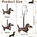 Tucnoeu 3pcs Dachshund Keychain,Dog Shaped Keychain,Cute Leather Dog Bag Charm for Handbag Accessories,Women Key Chain for Handbag Purse Car keys Accessories for Car Keys
