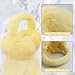 WATAME Earmuffs for Women Girls Faux Fur Fuzzy Headband Foldable Ear Covers Cold Weather Accessory (Yellow)
