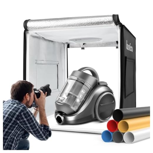 Photography Photo Studio Light Box, Huzofexo Professional Dimmable Mini Shooting Tent Kit with CRI98 LED Light & 6 Color Backdrops, Multi-Angle to Shoot (16in/40cm)