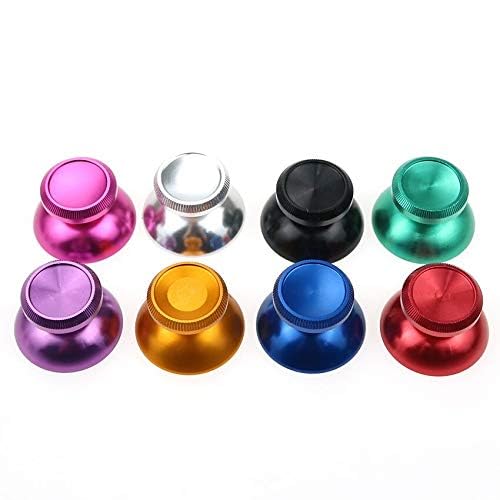Image of 2pcs Aluminum Metal 3D Analog Joystick Stick Grip Cap Thumbstick Replacement Repair for Xbox 360 Xbox360 Controller (Red)
