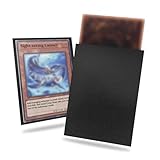 Black Card Sleeve 200 Pack Compatible with Yu-gi-oh Card Sleeve Japanese Small Card Sleeves 62x89mm, Back Textured Perfect Shuffling, Protect Your Japanese Sized Trading Cards Photocard Never Tear