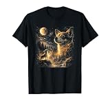 Chihuahua Howling to The Moon Vintage 90s Retro Animal T-Shirt