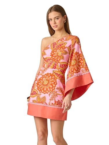 Image of Adrianna Papell Women's Strapless Organza Mini Dress - Short Drop Waist Dress with Dainty Florals & Pleated Flounce Skirt