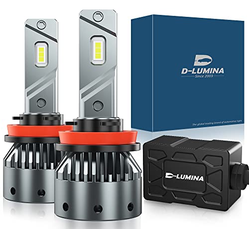D-Lumina H8/H11/H9 Bombilla LED Canbus 100W 16000LM Lámpara automática para automóvil Lámpara de conversión de luces 6000K - 2 años de garantía, 2 piezas