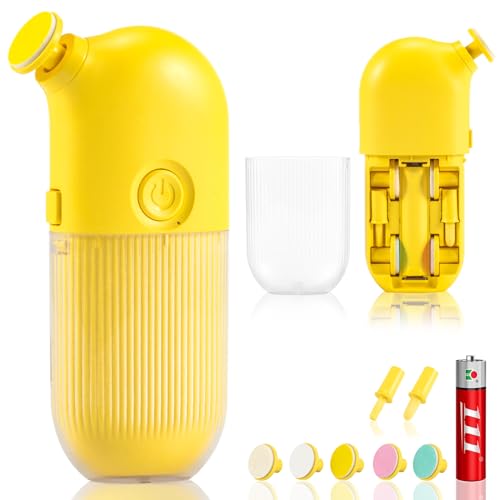Image of DauMeiQH Baby Nail Clipper, 7 in 1 Baby Nail Trimmer Electronic, Infant Nail File Buffer Polish and Trim Manicure Kit for Newborn Babies Toddlers Kid Adult Fingernail And Toe Nail with 7 Heads, Yellow