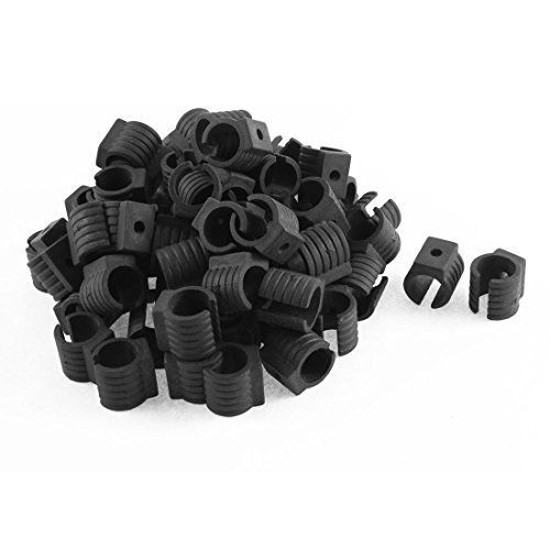 Plastic Chair Foot Floor Round U Shaped Glides Caps 16mm Dia 70 Pcs