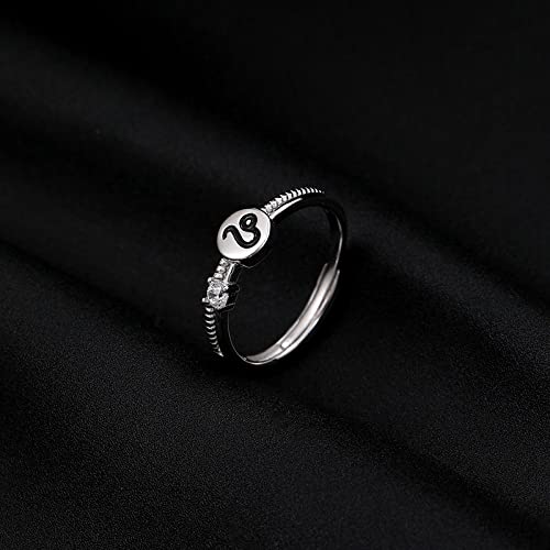 Anneau symbole du zodiaque zircon ajustable bijoux mode femmes