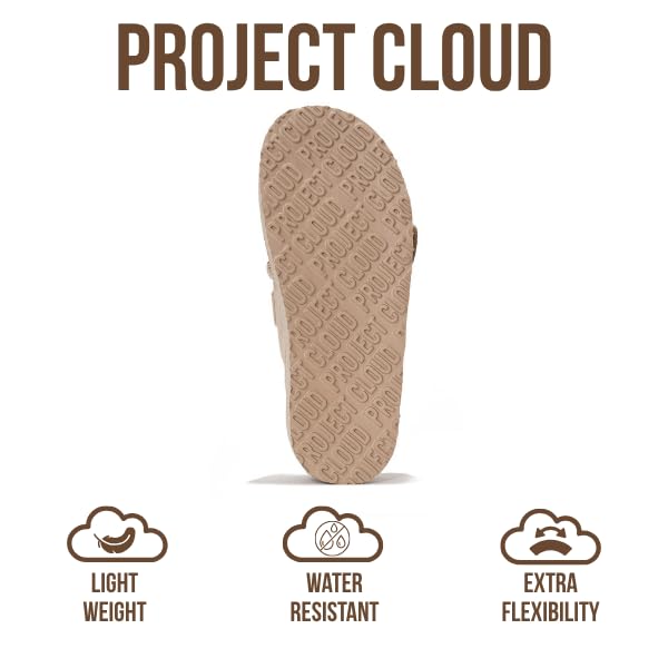 Project Cloud Genuine Leather Platform Womens Sandals - Double-Strap Non-Slip Platform Sandals Women with Memory Foam Insole - Chunky Heeled Women Footwear (Silverstar)4