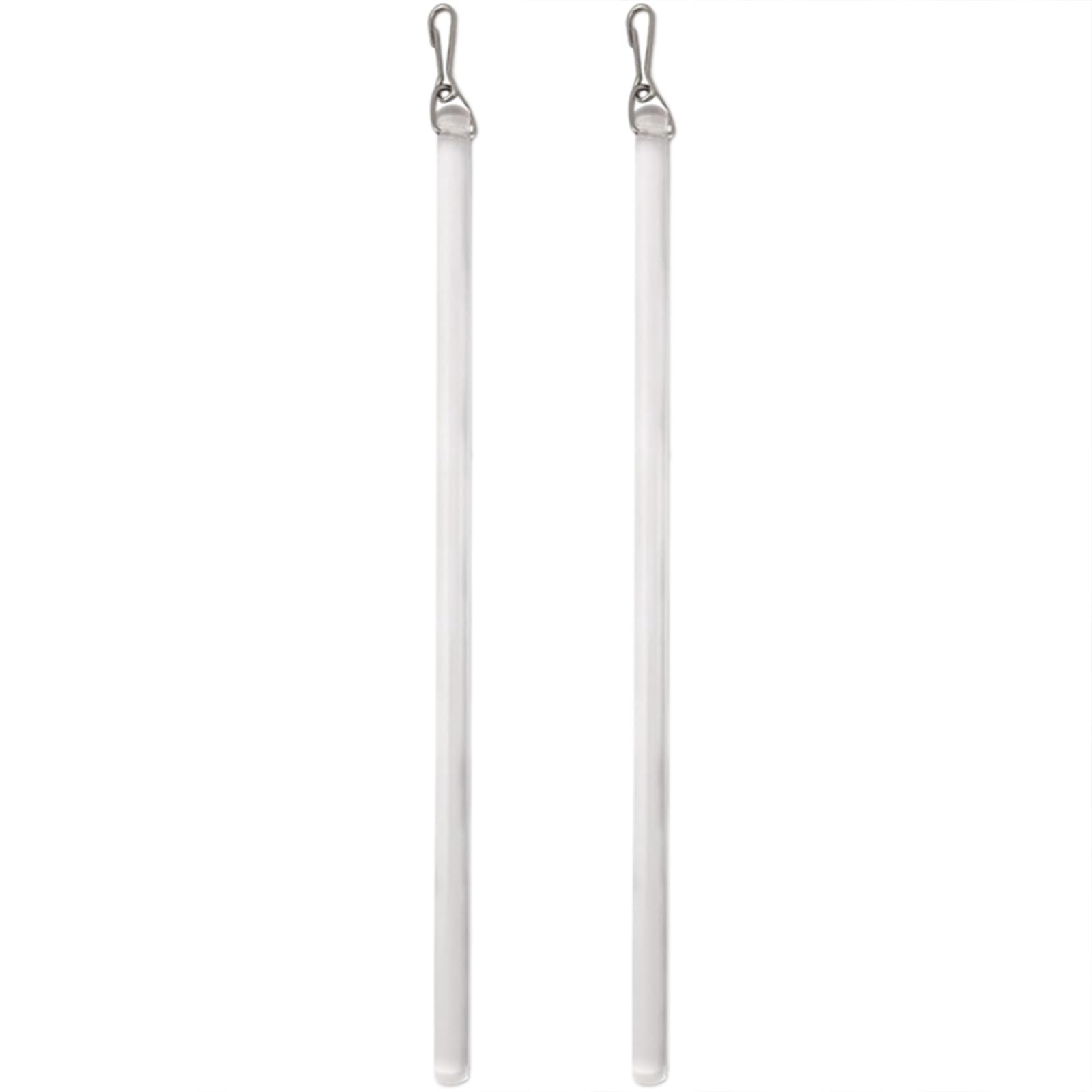 Lot De 2 Tringles à Rideaux Transparentes 43 Cm – Avec Crochet Métal Solide Pour Ouvrir/Fermer Rideaux Sans Les Abîmer