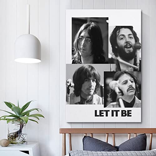Poster décoratif sur toile The Beatles Star noir et blanc – Impression d’art moderne pour chambre à coucher – 60 x 90 cm - Les Beatles, Paul McCartney, John Lennon, RIngo Starr, George Harrison Poster décoratif sur toile The Beatles Star noir et blanc - Impression d'art moderne pour chambre à coucher - 60 x 90 cm – Image 6