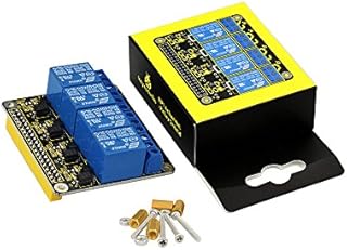 Raspberry Pi 4-Channel Relay Hat Shield Module 5V DCAC KEYESTUDIO Expansion Board for Raspberry Pi 4/A+/B+/Pi 2 Model B/Pi 3 Model B