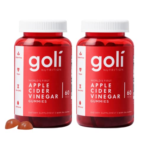 Goli Apple Cider Vinegar Gummi...luten-Free, 120 Count (2 Pack)