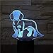 Produktbild TYWFIOAV Dackelwurst Hundeform Moderne Leuchttischlampe Wiener Hund Tier Haustier Welpe guter Junge benutzerdefinierte Hundename Leuchtend 3D LED-Licht