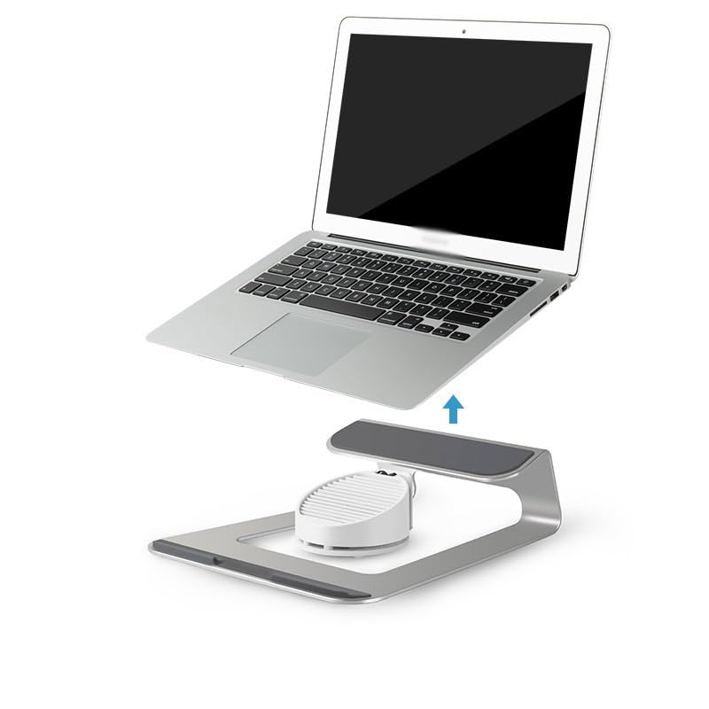 Base portátil para laptop con ventilador y soporte miniatura 4