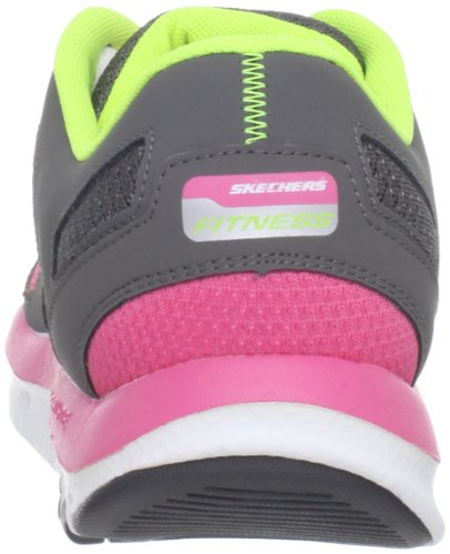 Skechers Skechers Sport Women's Liv Achieve Walking Shoe,Charcoal/Hot/Pink,5.5 M US