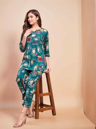 Image of RICHIK Women's Co-ord Set|Kurta Set for Women|Printed Kurta with Pant|Co-ord Set