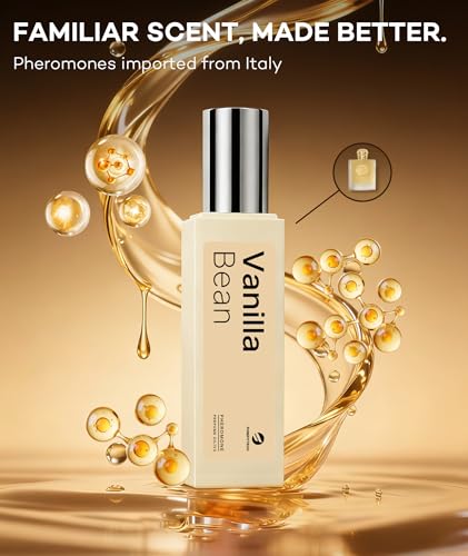 Image of purefittech Pheromones Perfume for Women, Vanilla Bean Fragrance Roll-on Long Lasting Pheromone Perfume Oil, 0.34 fl oz (10ml) Travel Size Extrait de Parfum Made in USA