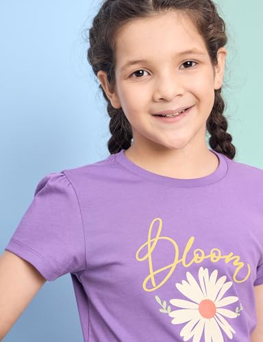 Image of Amazon Brand - Symbol Girls 100% Cotton Graphic Printed Half Sleeves Regular fit T-Shirt