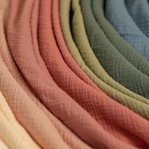 Image of Muslin Receiving Blankets, Neutral Blanket Swaddling for Newborn Boys and Girls, 5 Pack Breathable and Skin-Friendly Swaddle Wrap for Infant Baby (Sweet Colors)
