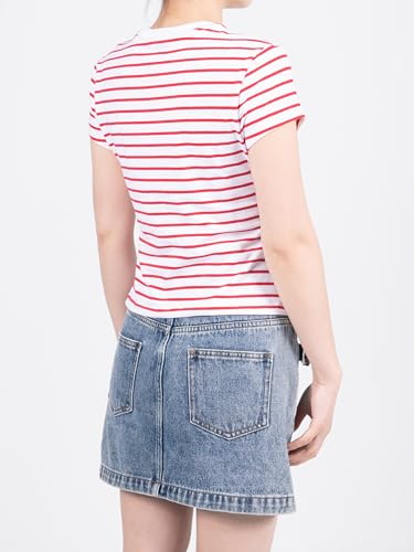 2-Pack Girls Striped Shirt Round Neck T-Shirt Cotton Short Sleeve3