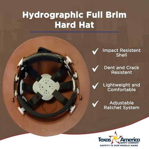 Ridgeline Full Brim Patterned Hardhat with Protective Edge with 6 Point Suspension - Copper Graphite Pattern - Thumbnail 4