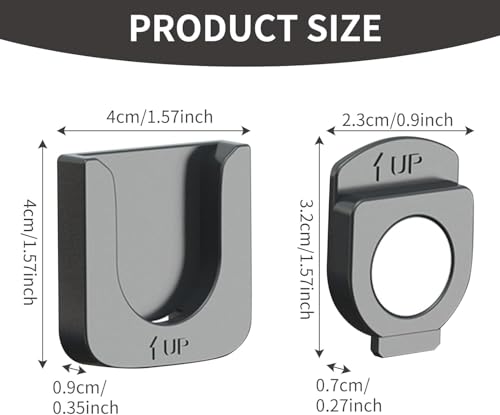 Magnetic Remote Control Holder Wall Mount, 2 Pack Upgrade Remote Control Organizers Storage Self-Adhesive, Magnet Remote Holder for TV Remote Control Charge Socket, No Drilling, Strong Magnet (Black) - Cosy Home Interiors Magnetic Remote Control Holder Wall Mount, 2 Pack Upgrade Remote Control Organizers Storage Self-Adhesive, Magnet Remote Holder for TV Remote Control Charge Socket, No Drilling, Strong Magnet (Black) - Image 2