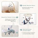 EERKEOD Baby Crib Mobile Ocean Nursery Mobile for Boys Girls Handmade Felt Mobile for Crib Nursery Decor for Infant Bedroom Hanging Baby Mobile for Bassinet Newborn Baby Gift（Whales） - Image 3